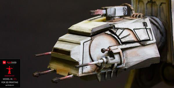 Gambody發(fā)布40厘米長(zhǎng)的3D打印星球大戰(zhàn)帝國步行機(jī)