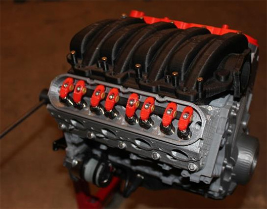 汽車愛好者借3D打印技術造雪佛蘭 Camaro V8 LS3發(fā)動機