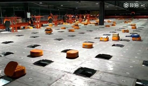 申通快遞分揀機(jī)器人效率驚人：70%人工下崗