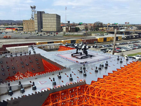 3D打印無人機機場驚現(xiàn)于田納西州的一棟建筑上